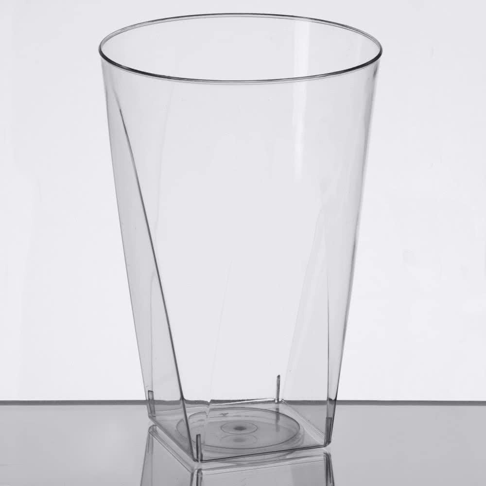 20 Pack 10oz Plastic Tumblers Hexagon Designed Cups - Plastic Cups Square Bottom - Decodine