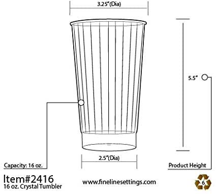20 pack 16oz Crystal-Look Premium Plastic Large Tumblers - Decodine
