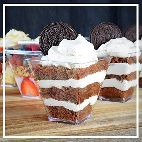 20 Pack 6oz Plastic Dessert Cups - Decodine