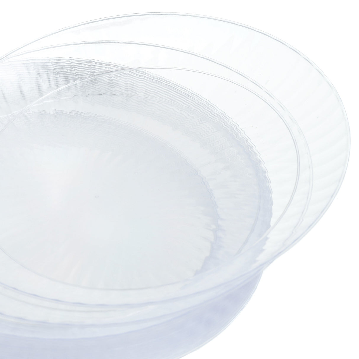 20 Pack 7" Clear Designed Plastic Plates - Decodine