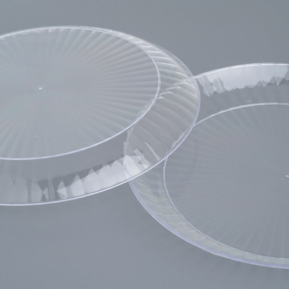 20 Pack 7" Clear Designed Plastic Plates - Decodine