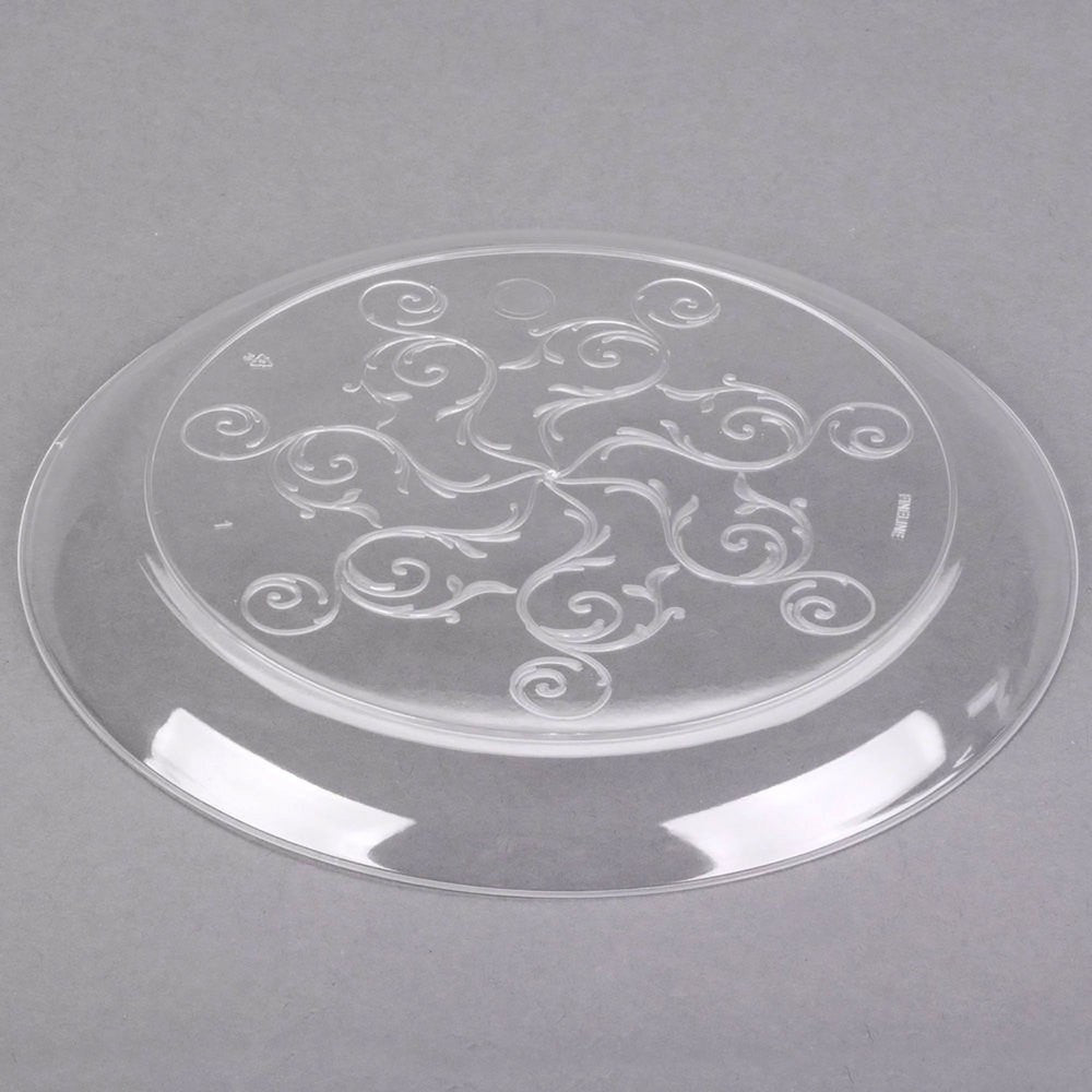 20 Pack 7" Round Plastic Salad Plates - Clear - Decodine