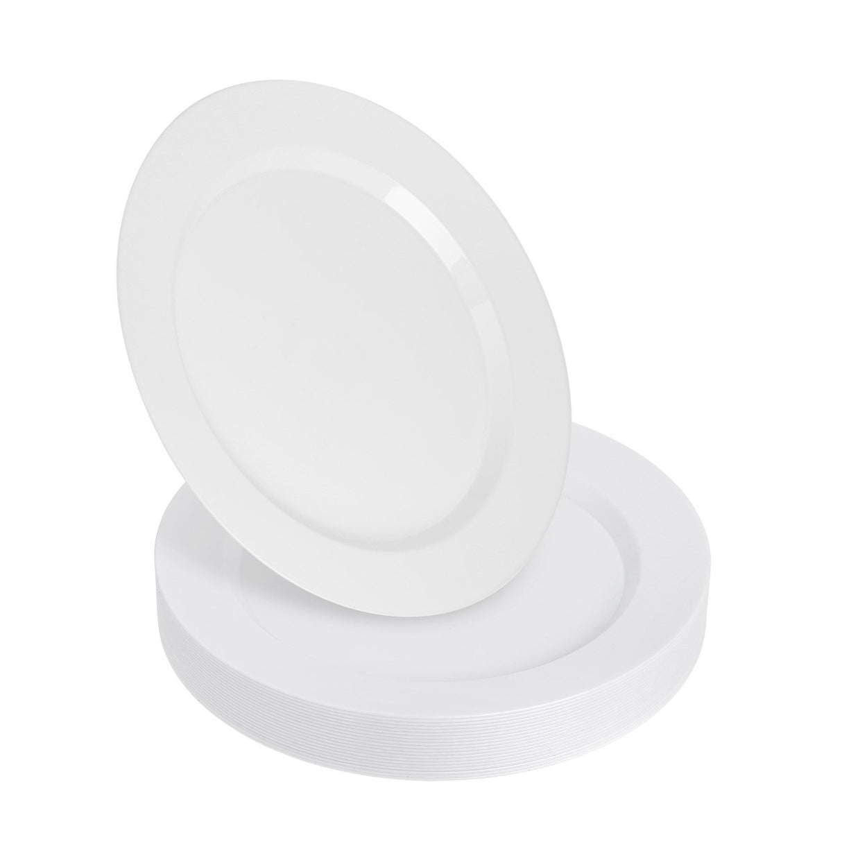 20 Pack 7.5" White Hard Plastic Desset/Side Plates - Decodine