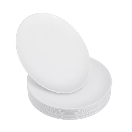 20 Pack 7.5" White Hard Plastic Classic Plates - Decodine