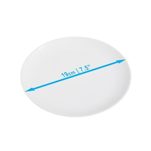 20 Pack 7.5" White Hard Plastic Classic Plates - Decodine