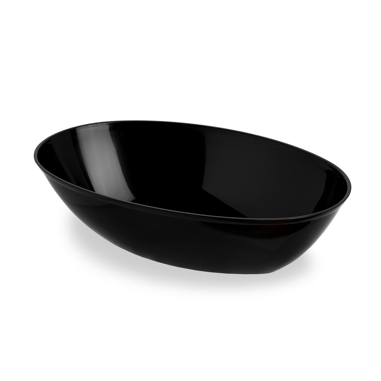 2.25 Litre Black Oval Plastic Serving Bowls - Decodine