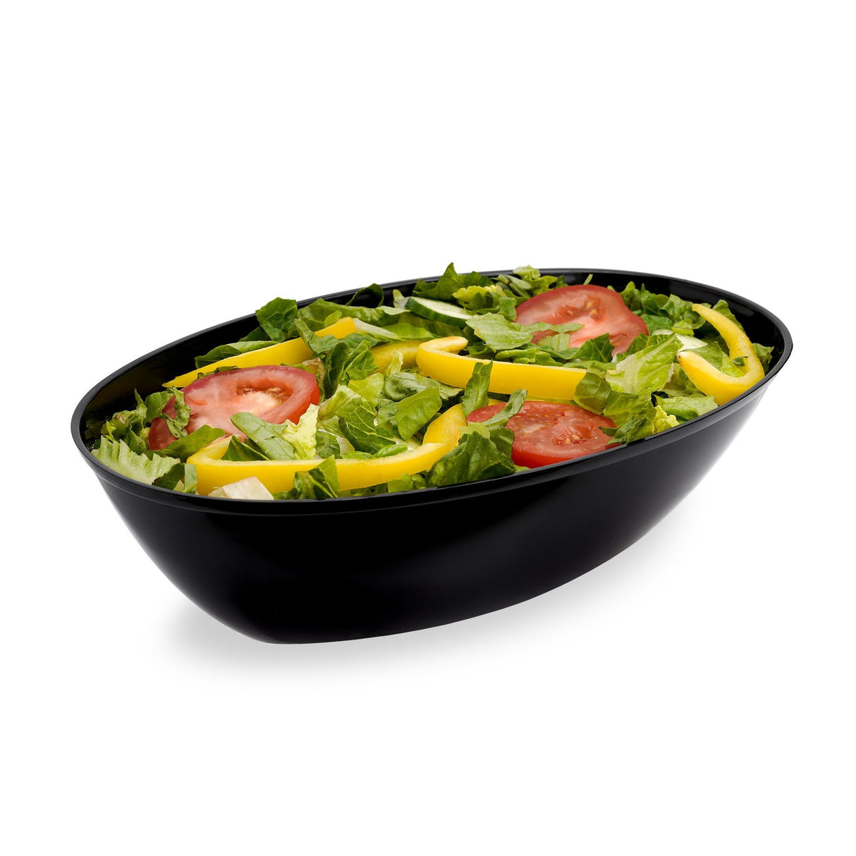 2.25 Litre Black Oval Plastic Serving Bowls - Decodine
