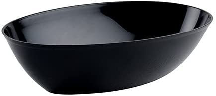 2.25 Litre Black Oval Plastic Serving Bowls - Decodine
