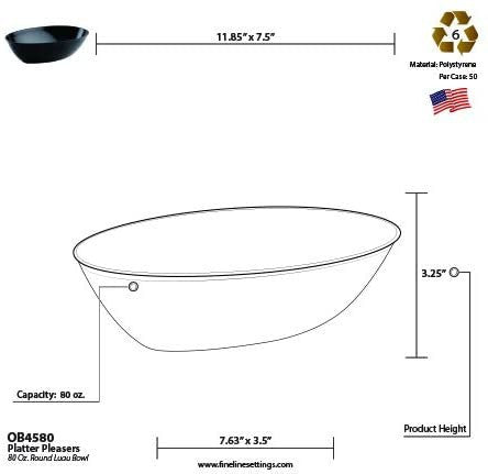 2.25 Litre Clear Oval Plastic Serving Bowls - Decodine
