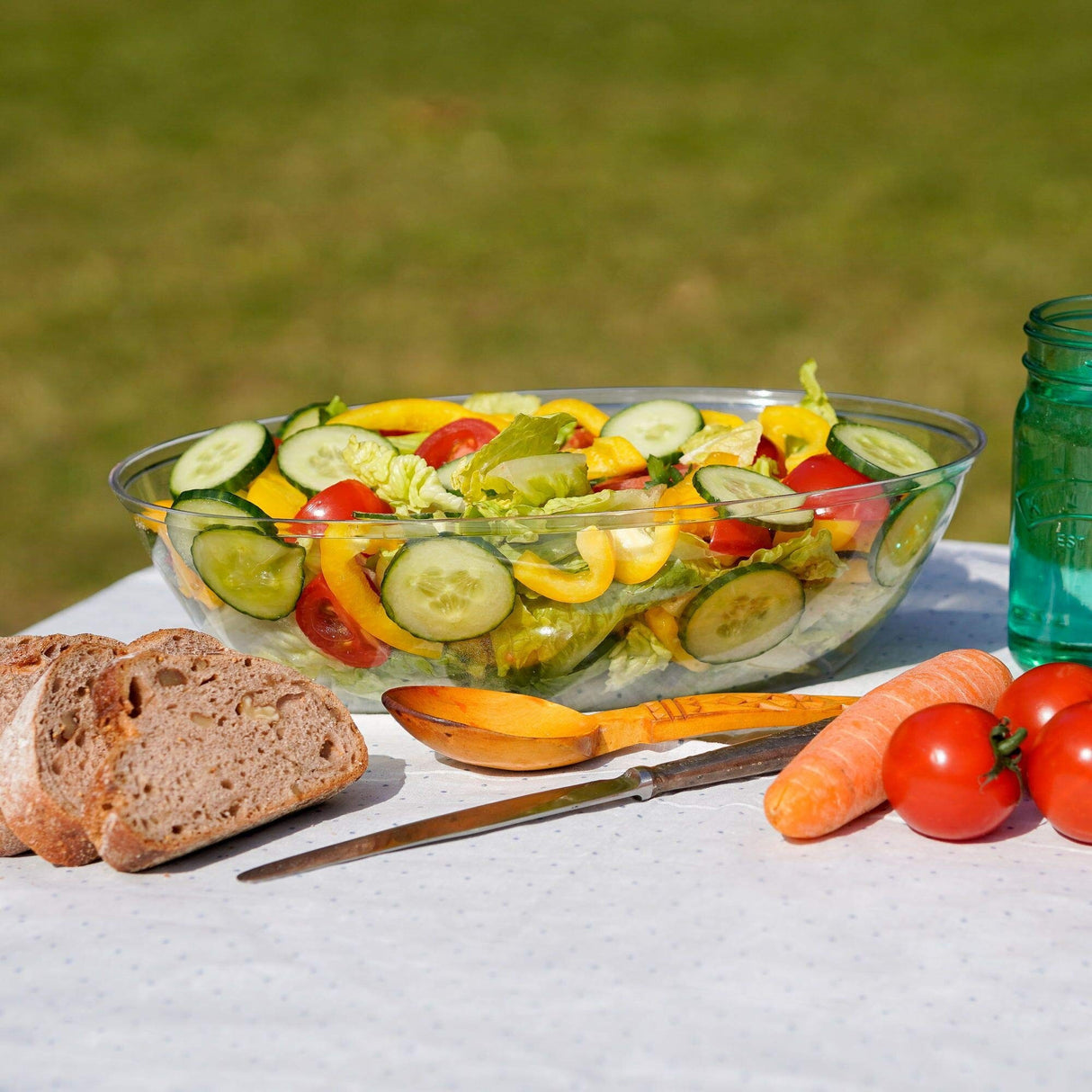 2.25 Litre Clear Oval Plastic Serving Bowls - Decodine