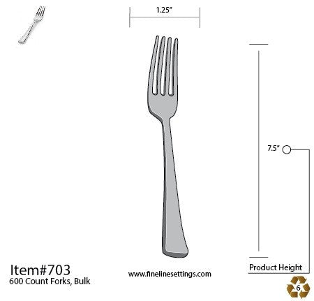 25 Pack Silver Plastic Forks - Decodine