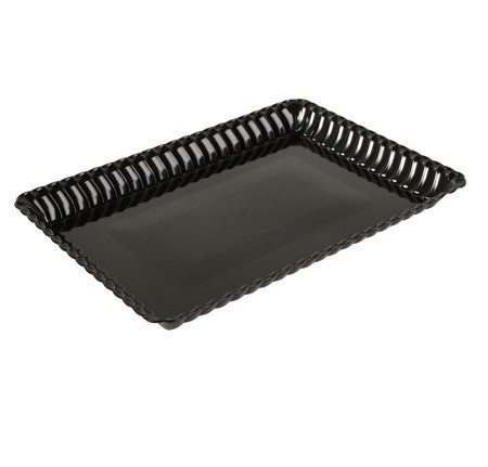 3 Pack 9" x 13" Black Rectangular Serving Trays - Decodine