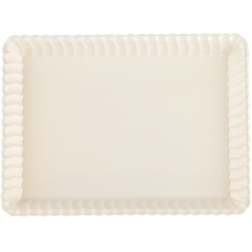 3 Pack 9" x 13" Ivory Rectangular Serving Trays - Decodine