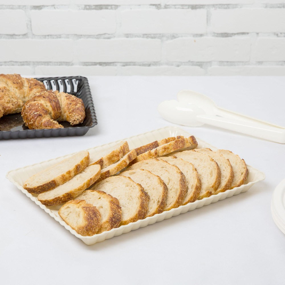 3 Pack 9" x 13" Ivory Rectangular Serving Trays - Decodine