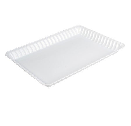 3 Pack 9" x 13" White Rectangular Serving Trays - Decodine