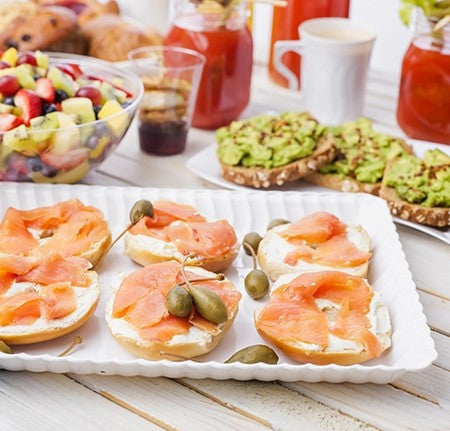 3 Pack 9" x 13" White Rectangular Serving Trays - Decodine