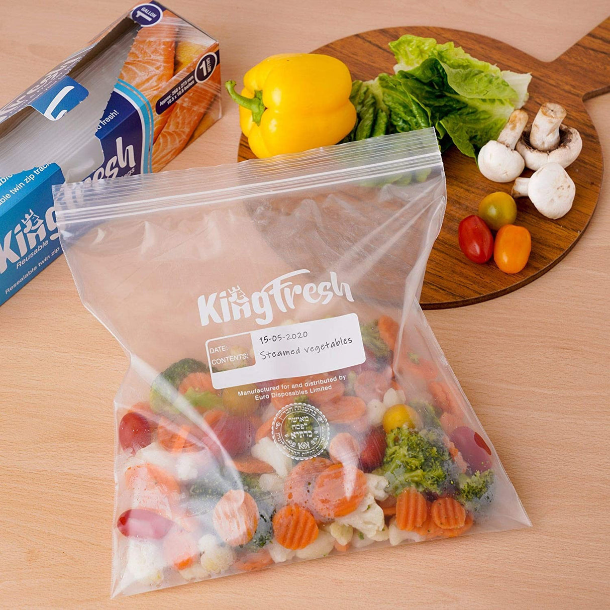 30 Plastic 10.6" x 10,8" 'Double' Zipped Grip 'n Seal Food Storage Bags - Decodine