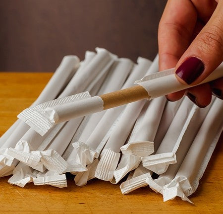 300 Pack 10.25" Giant Kraft Paper Drinking Straws - Individually Wrapped - Decodine