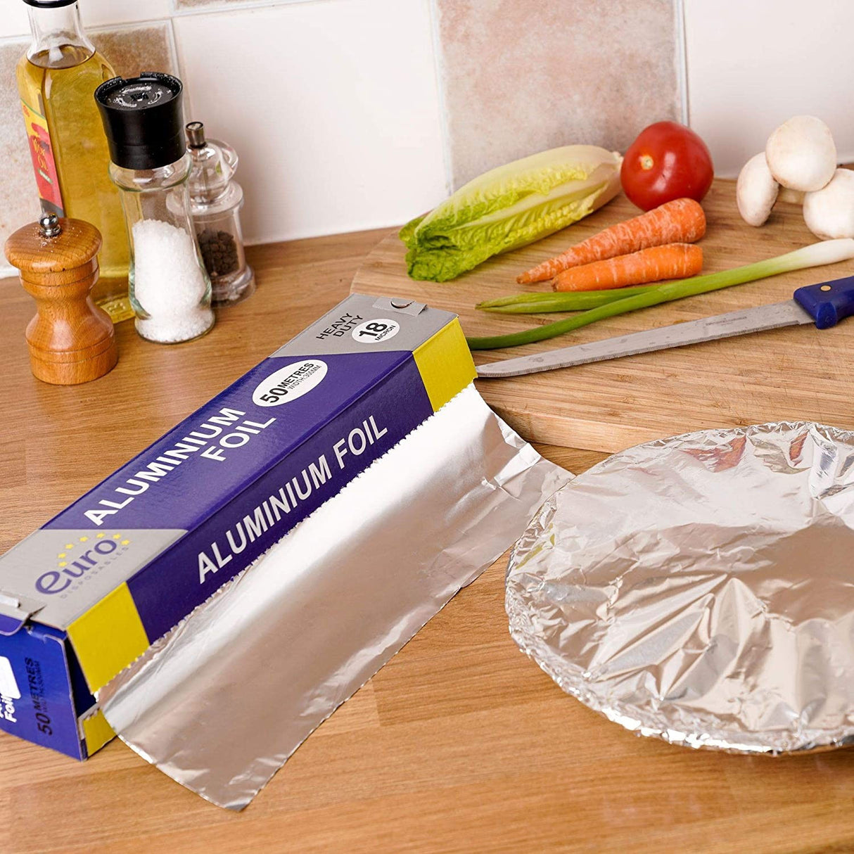 30cm Aluminium Foil Food Wrap Roll - 50 Meter Roll - Decodine