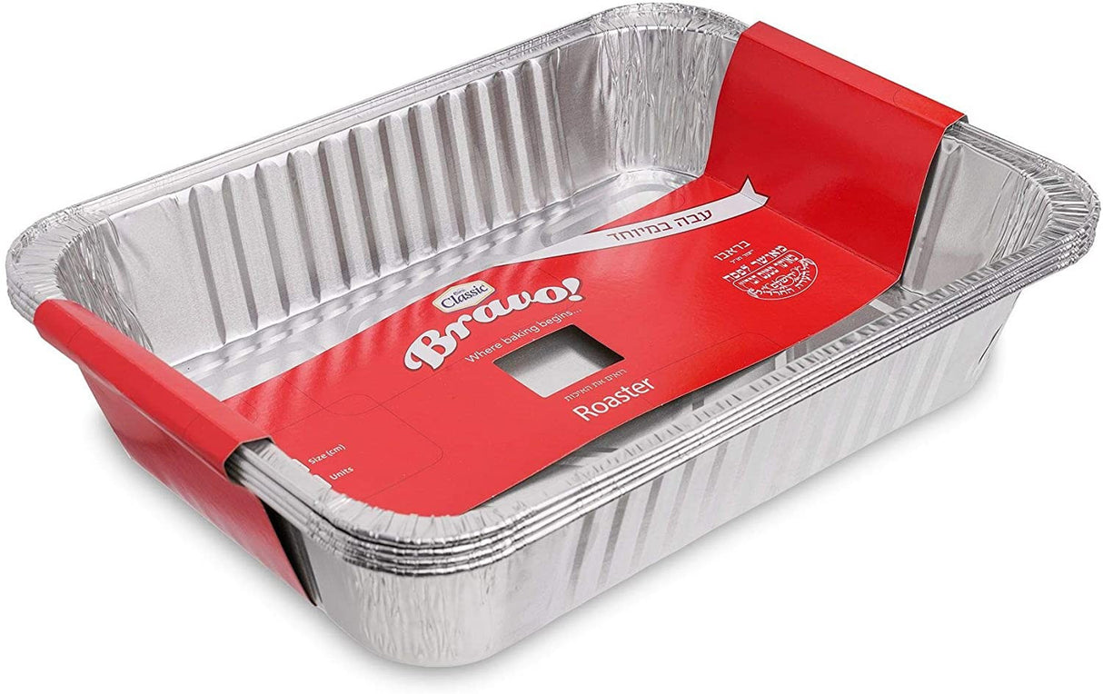 4 Pack 27cm x 37cm Large Heavy Duty Aluminium Disposable Foil Pans - Decodine