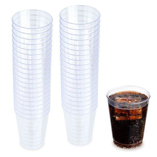 40 Pack 10 oz Fluted Design Plastic Tumblers - Decodine