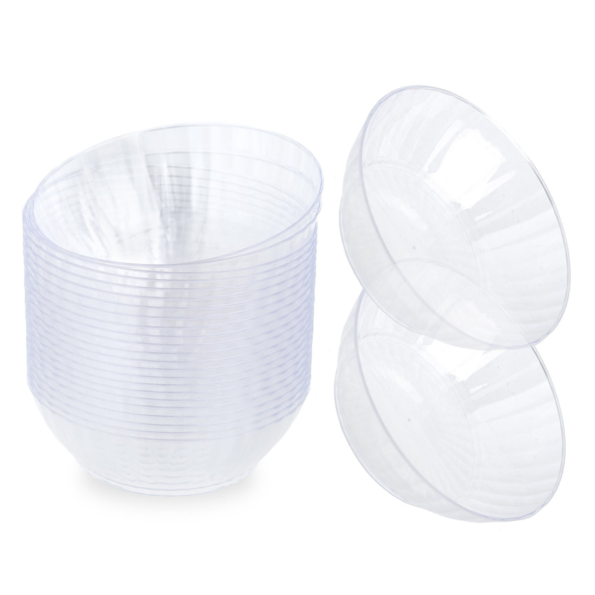 40 Pack 10oz Plastic Clear Dessert Bowls - Decodine