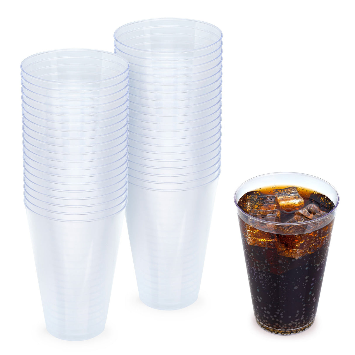 40 Pack 14oz Plastic Clear Party Glasses/Cups - Decodine