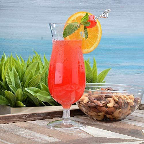 5 Pack 14oz Hurricane Pina Colada Plastic Glasses - Decodine