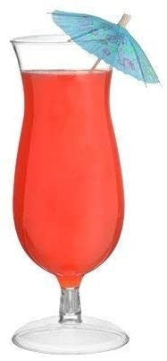 5 Pack 14oz Hurricane Pina Colada Plastic Glasses - Decodine