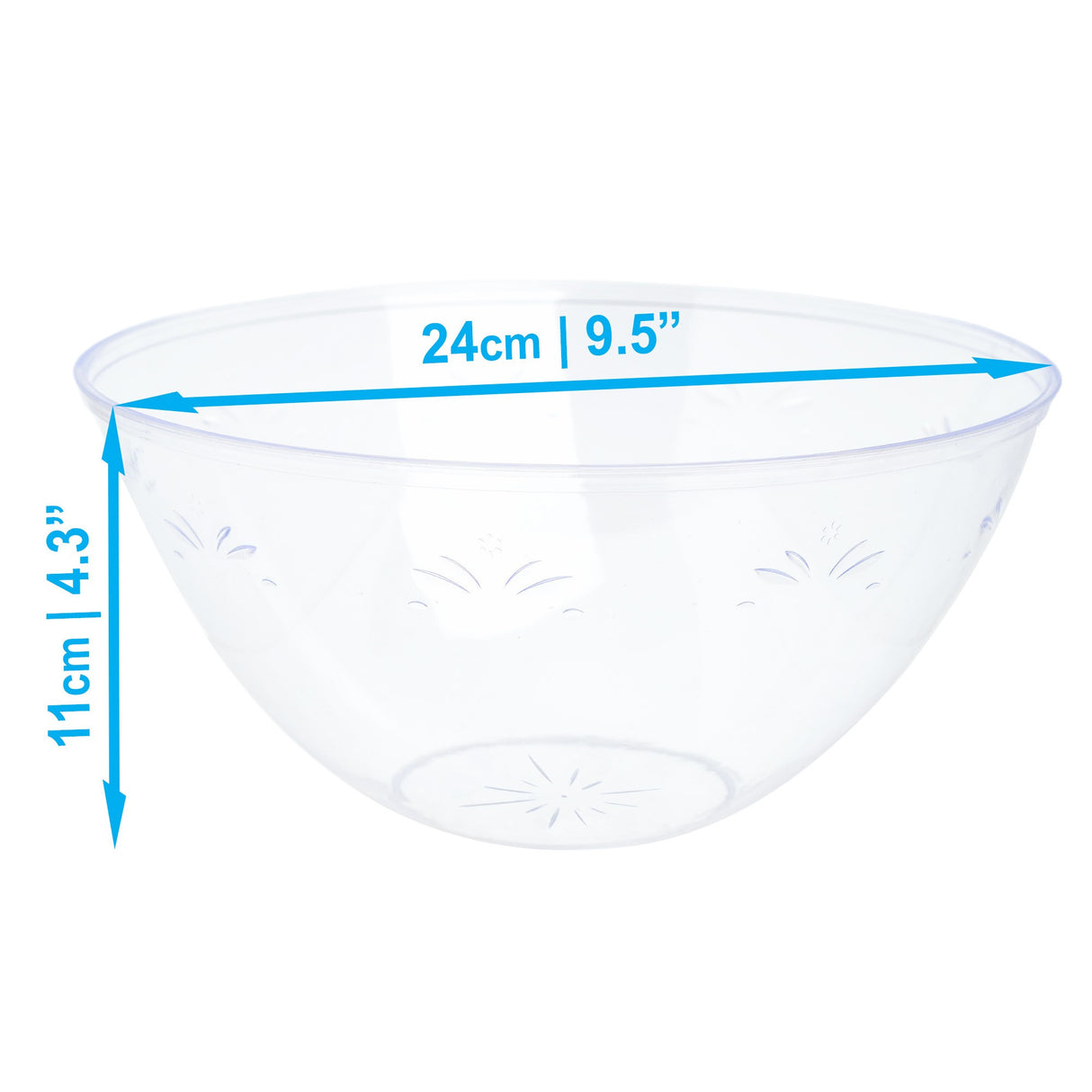 5 Pack 2900ml Clear Plastic Party Serving Bowls - Decodine