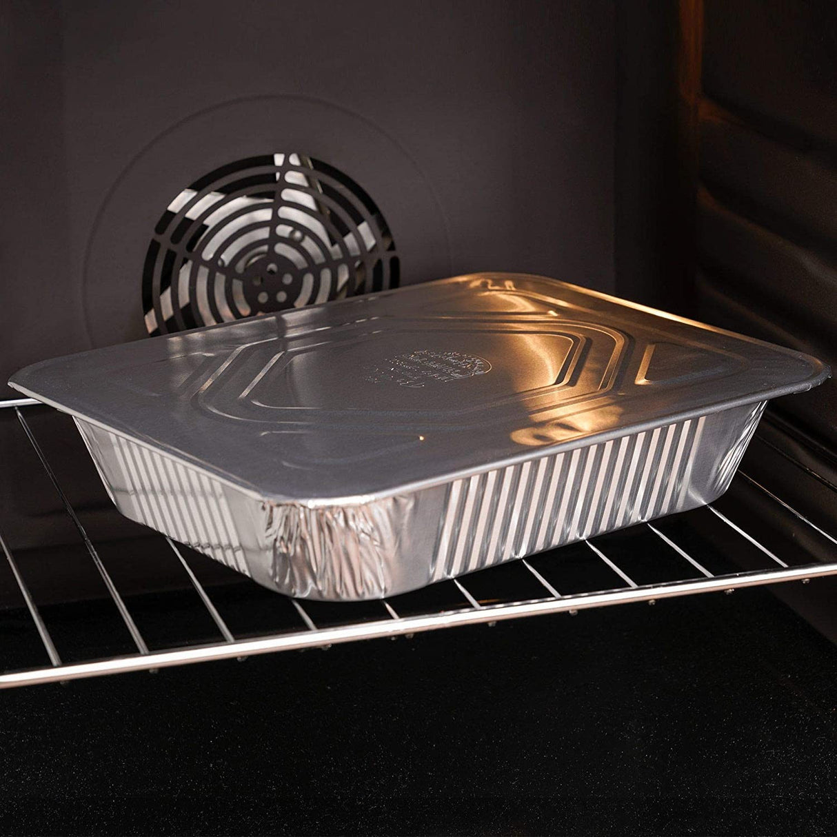 5 Pack Rectangular 9 x 13 Aluminium Foil Container Trays with Aluminium Lids - Decodine