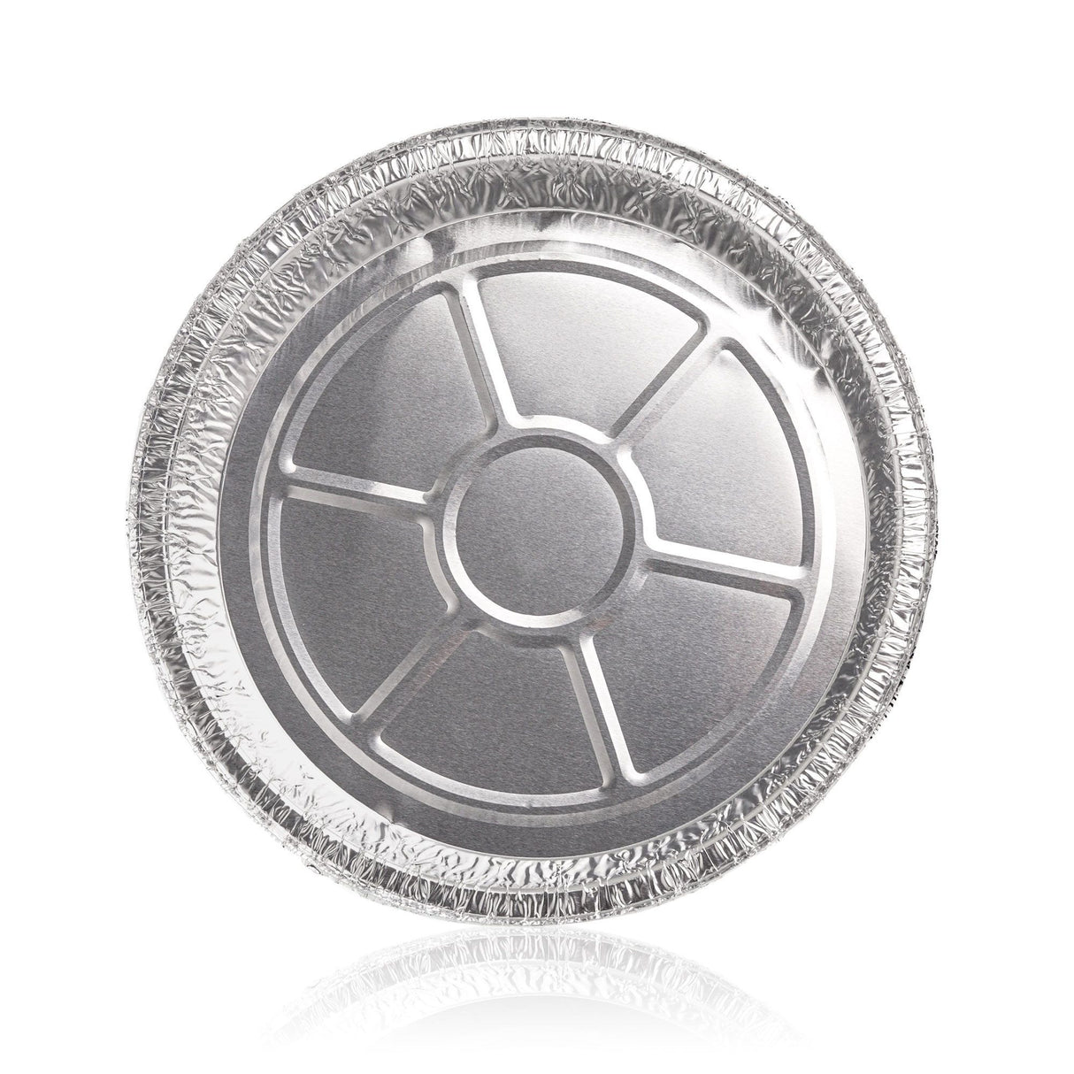 5 Pack Round 9" Aluminium Foil Container Trays with Plastic Lids - Decodine