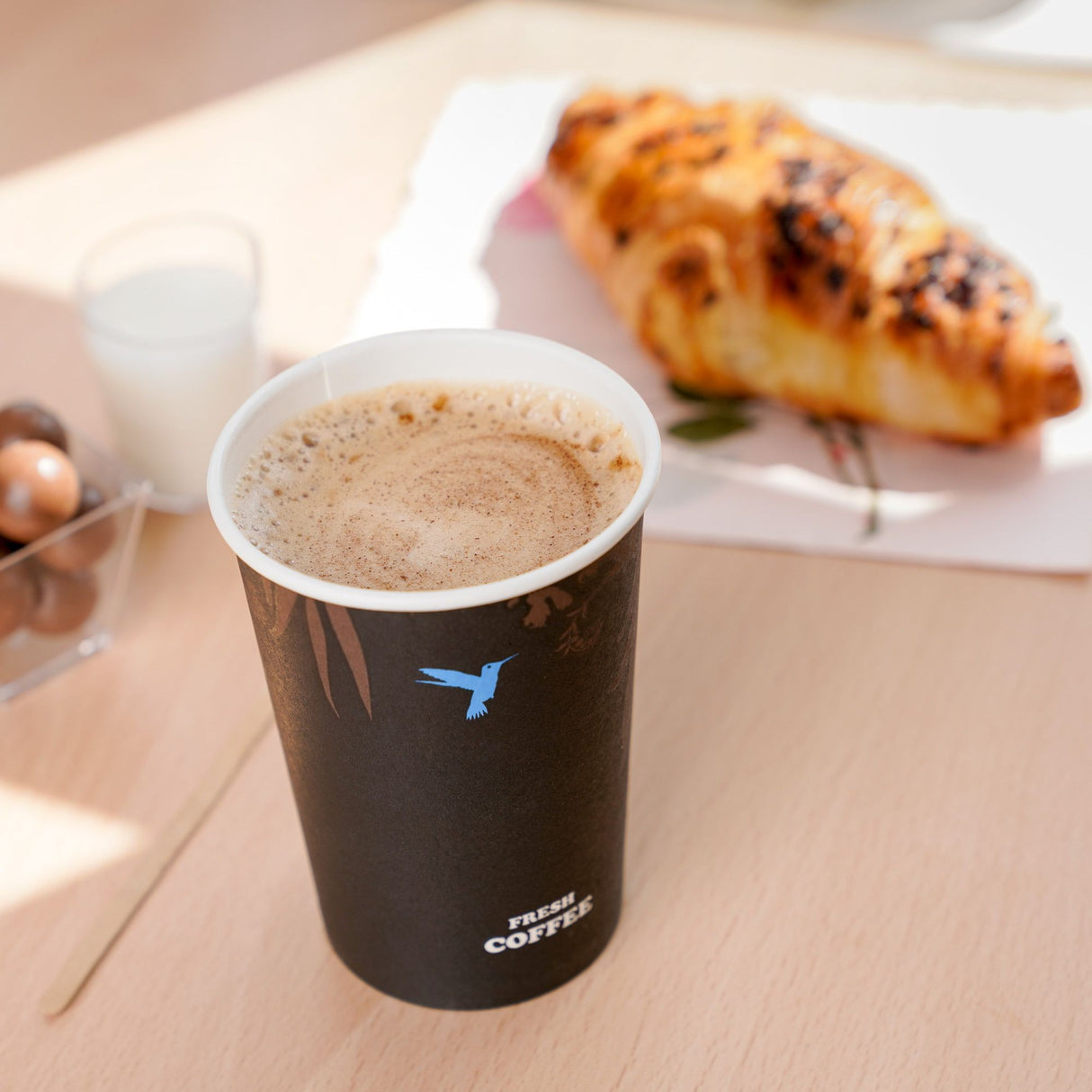 50 Pack 10oz Disposable Paper Coffee Cups - Decodine