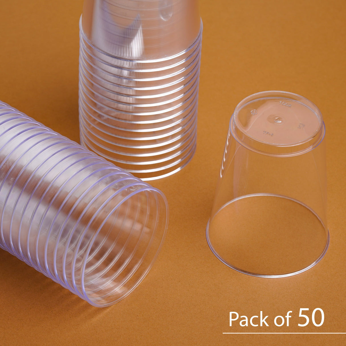 50 Pack 10oz Plastic Clear Party Glasses/Cups - Decodine