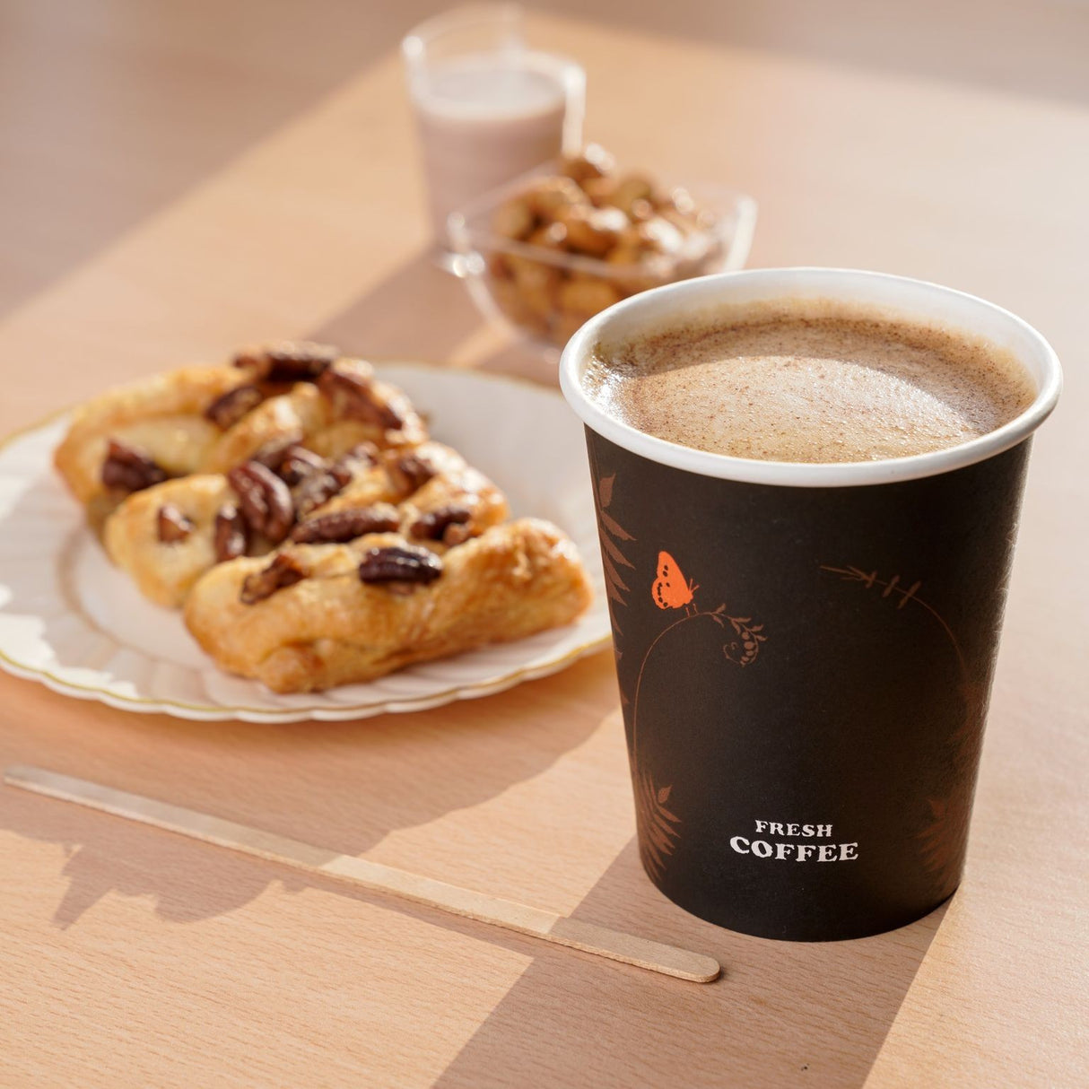 50 Pack 12oz Disposable Paper Coffee Cups - Decodine