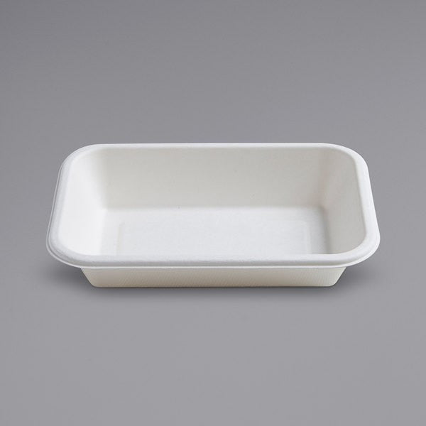 50 Pack 16oz Rectangular Bagasse Serving Bowls - Decodine