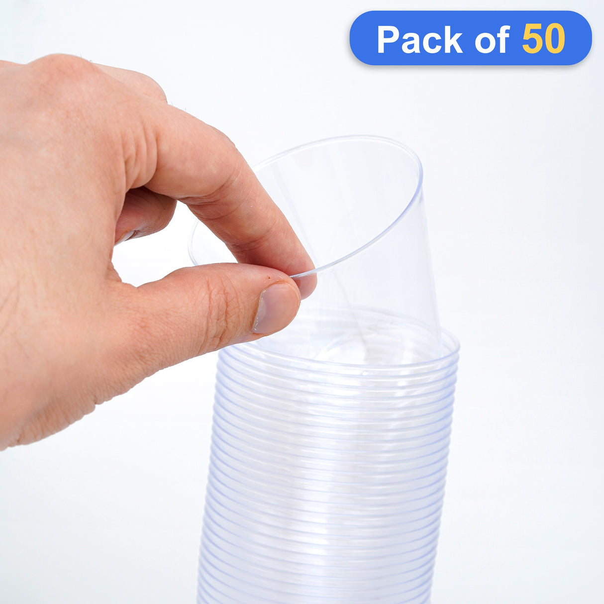 50 Pack 5oz Plastic Clear Dessert Party Glasses/Cups - Decodine