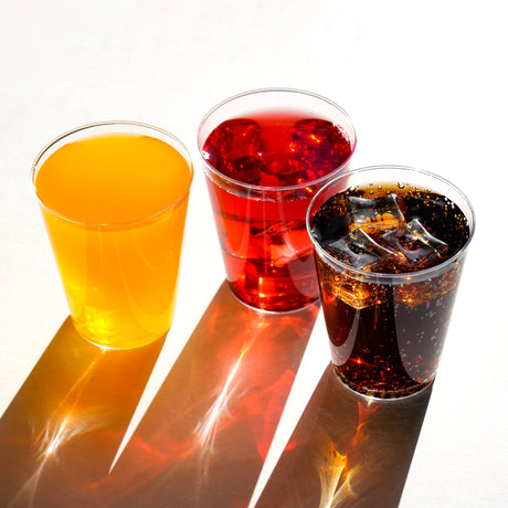50 Pack 8oz Plastic Clear Party Glasses/Cups - Decodine