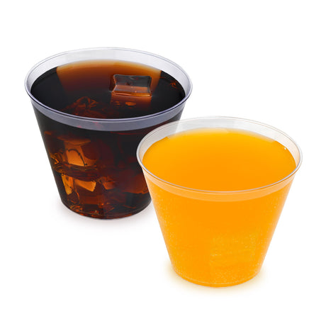 50 Pack 9oz Plastic Clear Party Dessert Rock Glasses/Cups - Decodine