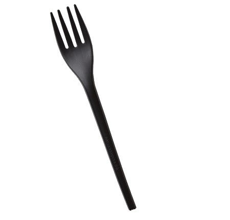50 Pack CPLA Black Disposable Forks - Decodine
