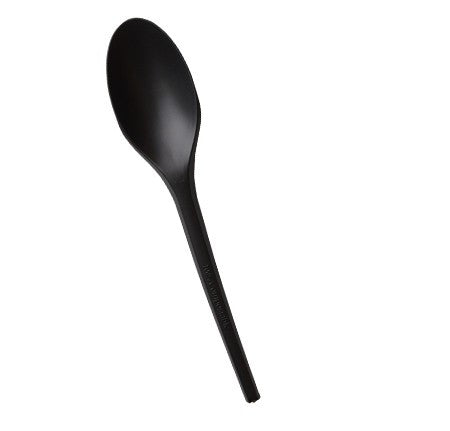50 Pack CPLA Black Disposable Spoons - Decodine