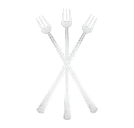 6" Mini Cocktail Forks Clear 20 Pack - Decodine