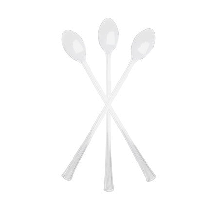 6" Mini Cocktail Spoons Clear 20 Pack - Decodine