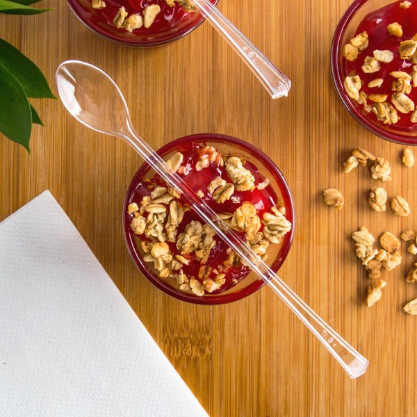 6" Mini Cocktail Spoons Clear 20 Pack - Decodine