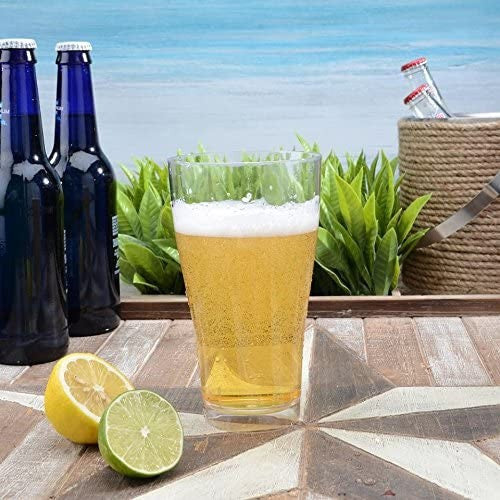 6 Pack 14oz Plastic Pint Beer Glasses/Tumblers - Decodine