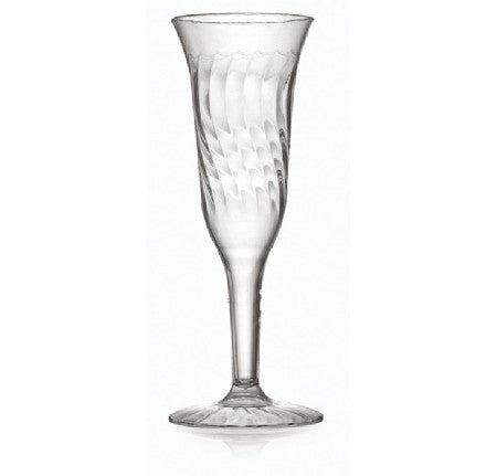 8 Pack 5oz Plastic Champagne Flutes (one piece) - Decodine
