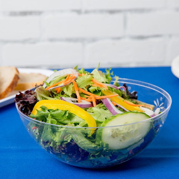 60 oz Clear Round Serving Plastic Bowls - Decodine