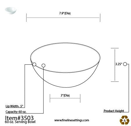60 oz Clear Round Serving Plastic Bowls - Decodine