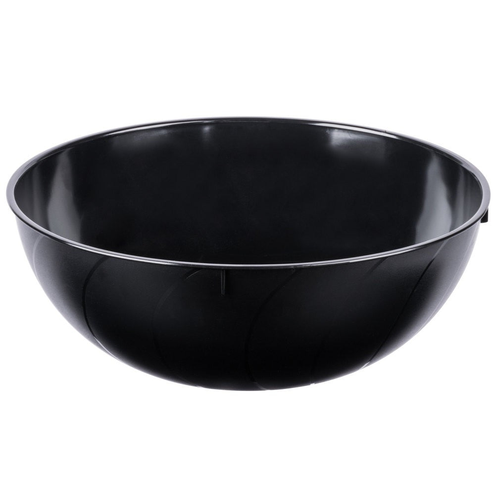 7.5 Litre Black Round Heavyweight Plastic Serving Bowls with Design - Decodine