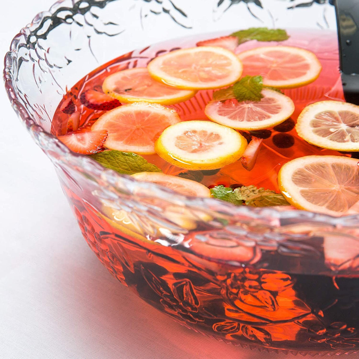 7.5 Litre Premium Plastic Punch Bowl - Decorative Serving bowl - Decodine